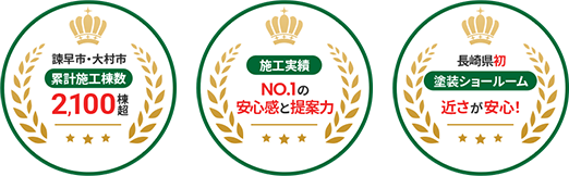 田中塗装は長崎地域のみなさまに選ばれております